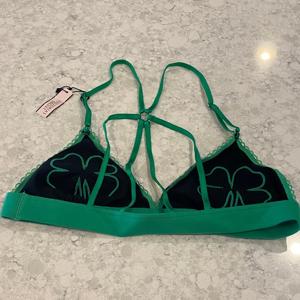 Victoria's Secret Emerald and Black Lace Bralette - Picture 5 of 5